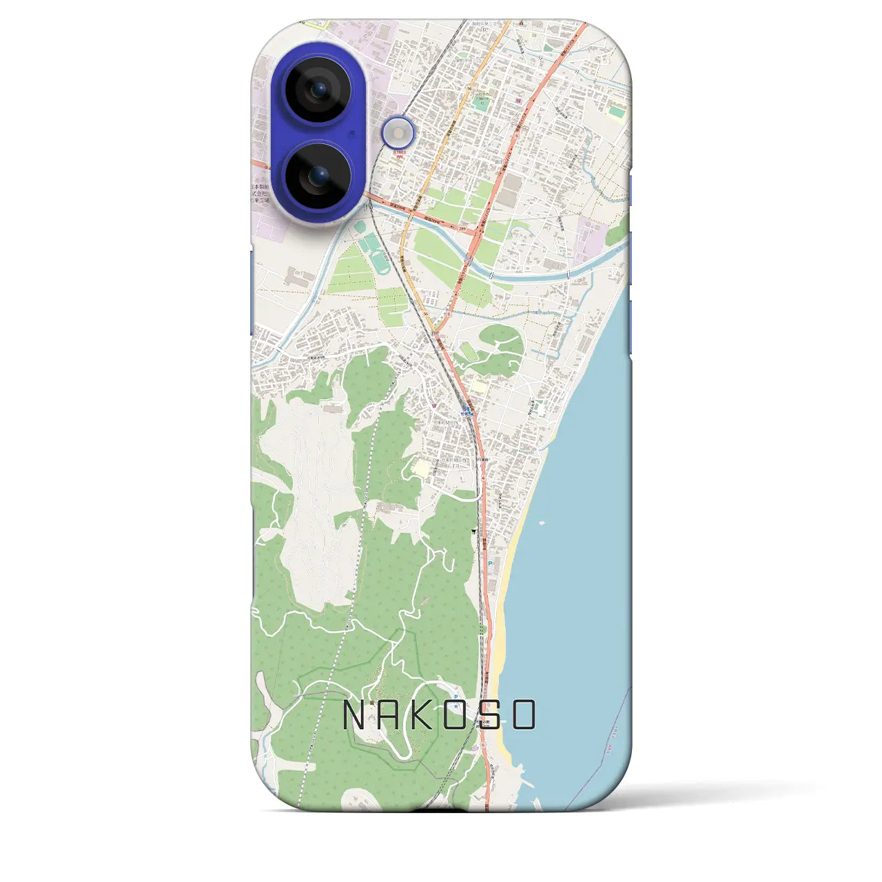 【勿来(福島県)】地図柄iPhoneケース(バックカバータイプ)ナチュラル・iPhone 16 Pro Max 用