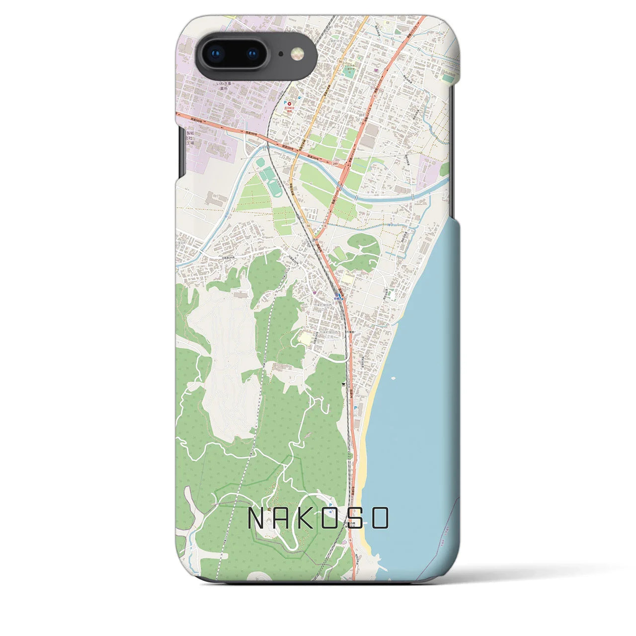 【勿来(福島県)】地図柄iPhoneケース(バックカバータイプ)