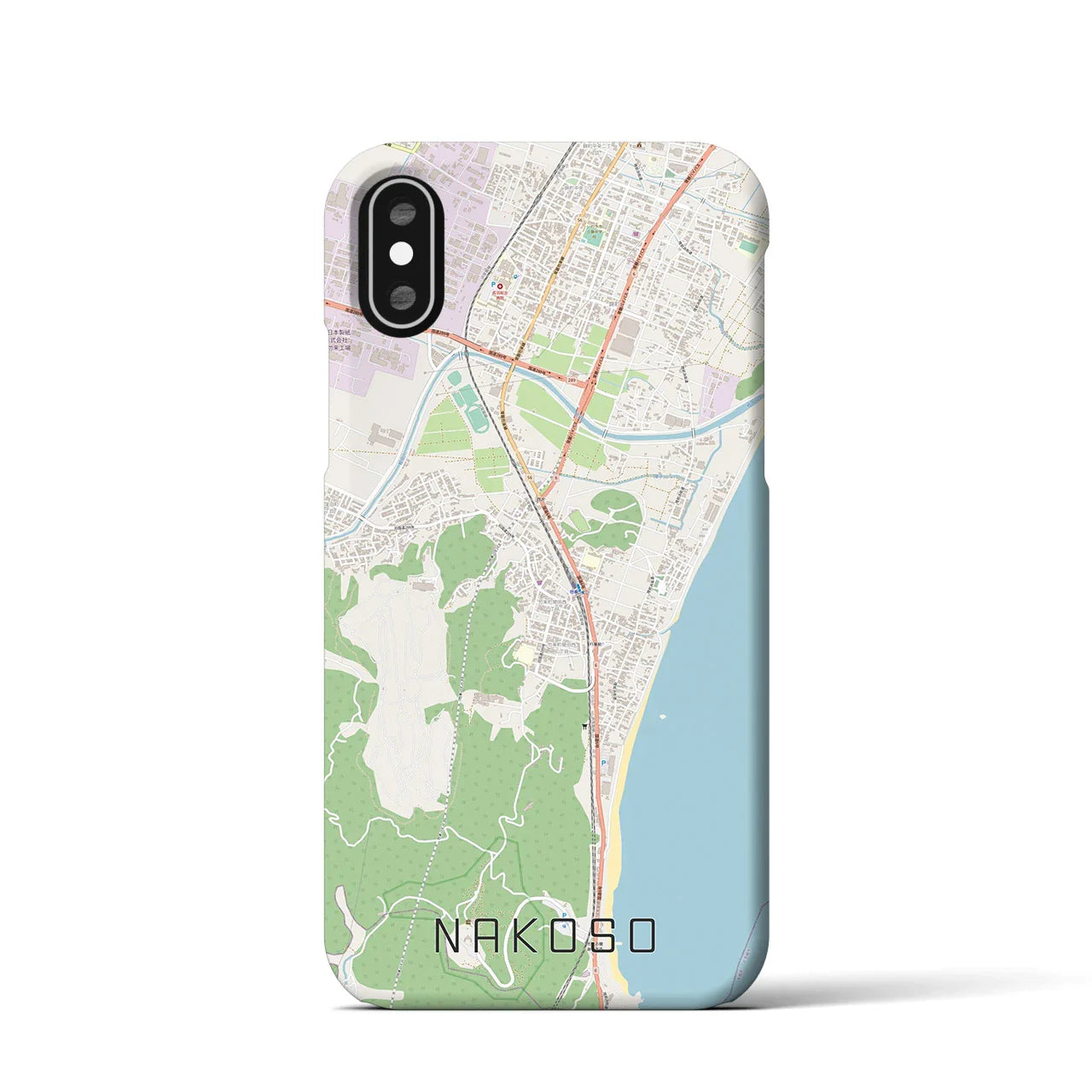 【勿来(福島県)】地図柄iPhoneケース(バックカバータイプ)