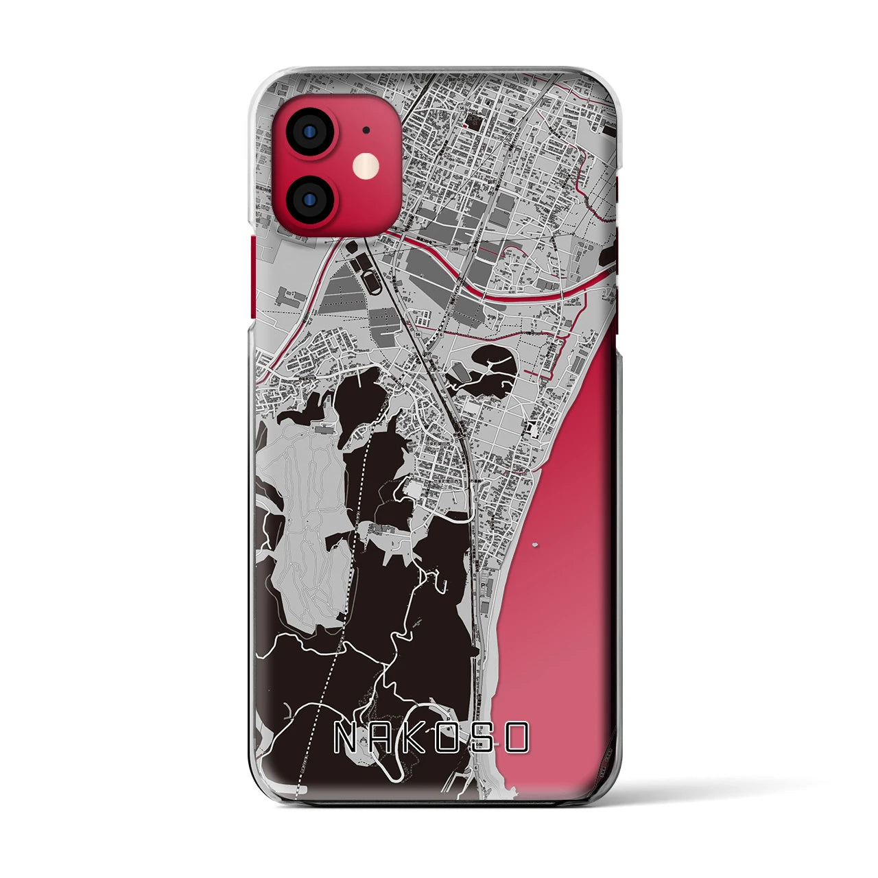 【勿来(福島県)】地図柄iPhoneケース(クリアタイプ)