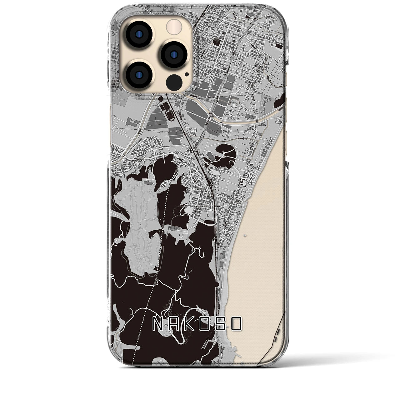 【勿来(福島県)】地図柄iPhoneケース(クリアタイプ)