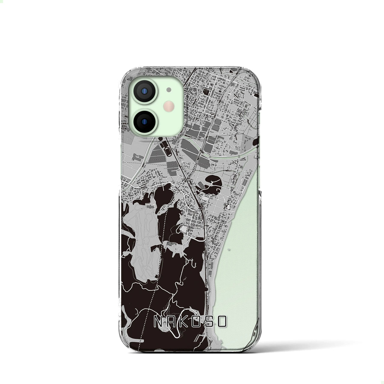 【勿来(福島県)】地図柄iPhoneケース(クリアタイプ)