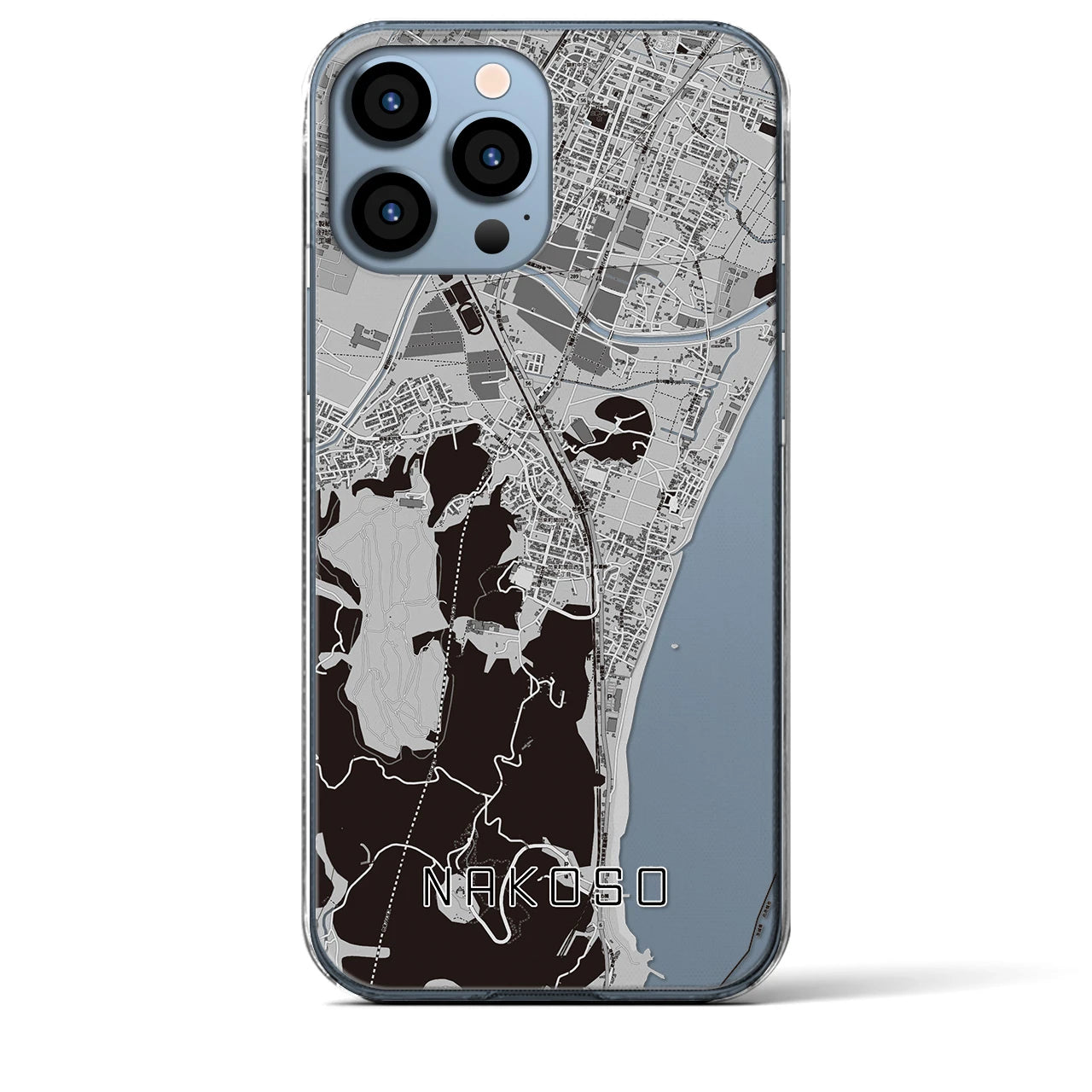 【勿来(福島県)】地図柄iPhoneケース(クリアタイプ)