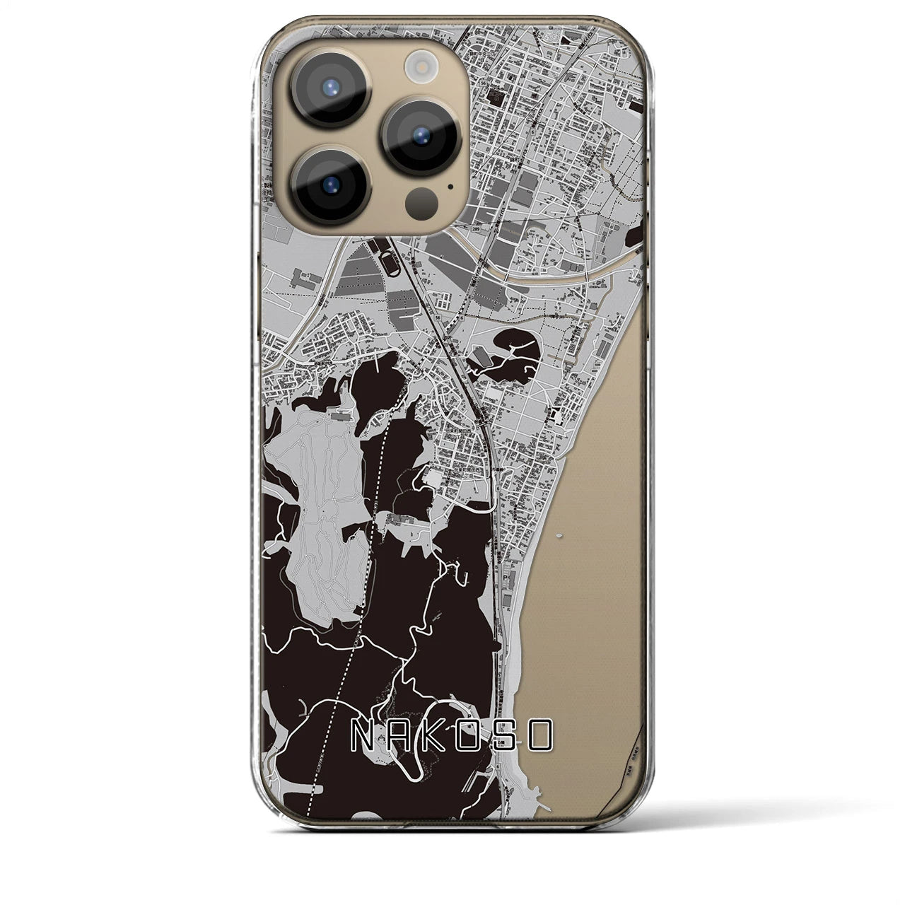 【勿来(福島県)】地図柄iPhoneケース(クリアタイプ)