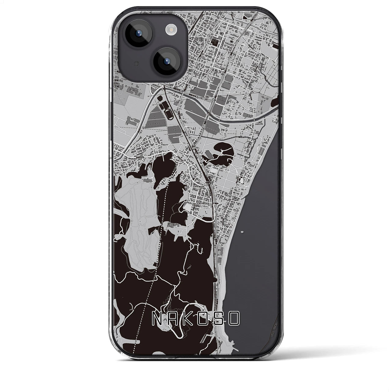 【勿来(福島県)】地図柄iPhoneケース(クリアタイプ)