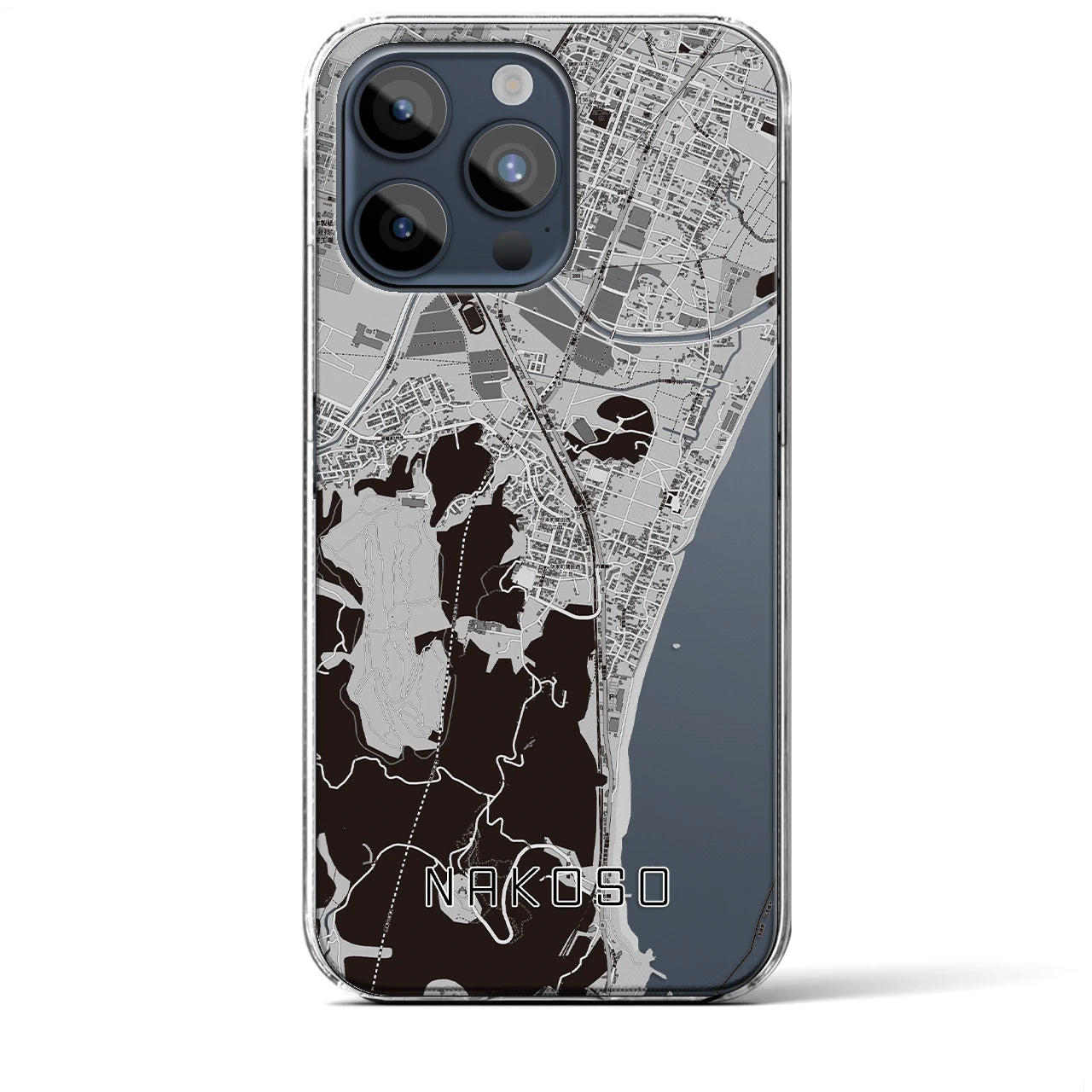 【勿来(福島県)】地図柄iPhoneケース(クリアタイプ)