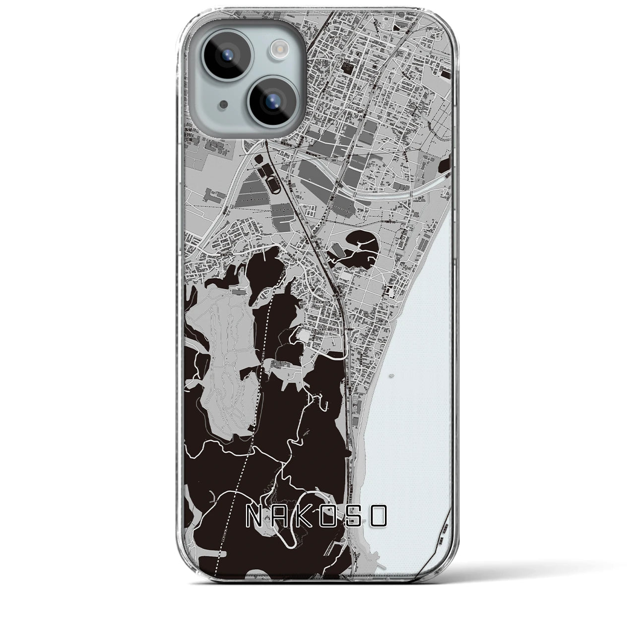 【勿来(福島県)】地図柄iPhoneケース(クリアタイプ)