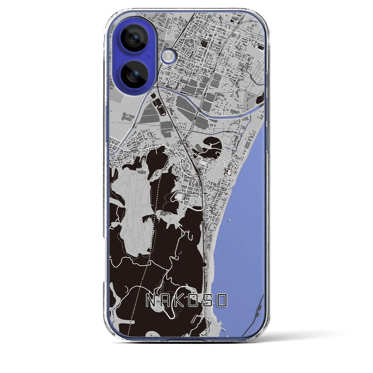 【勿来(福島県)】地図柄iPhoneケース(クリアタイプ)