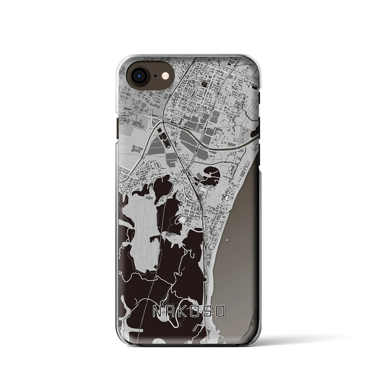 【勿来(福島県)】地図柄iPhoneケース(クリアタイプ)