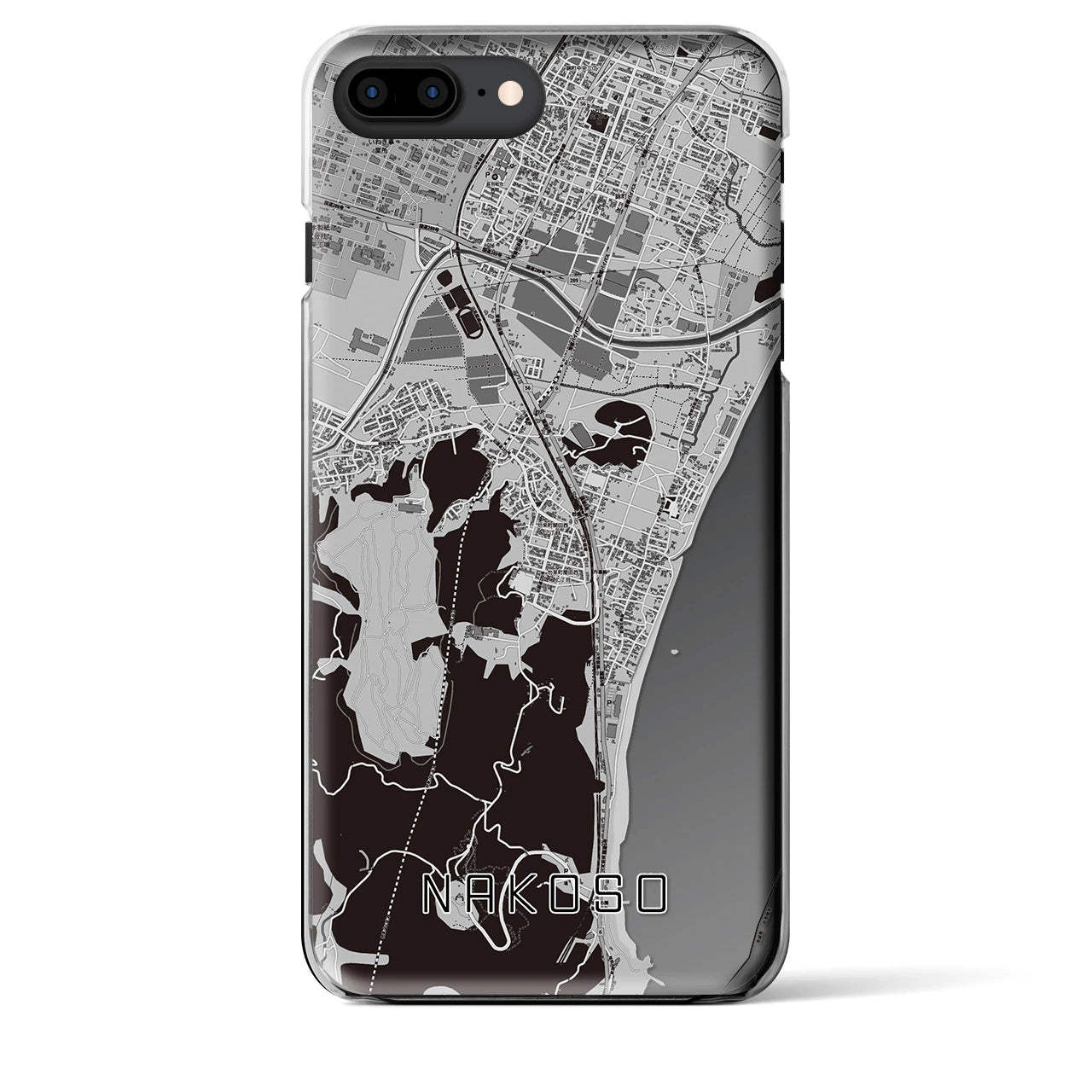 【勿来(福島県)】地図柄iPhoneケース(クリアタイプ)