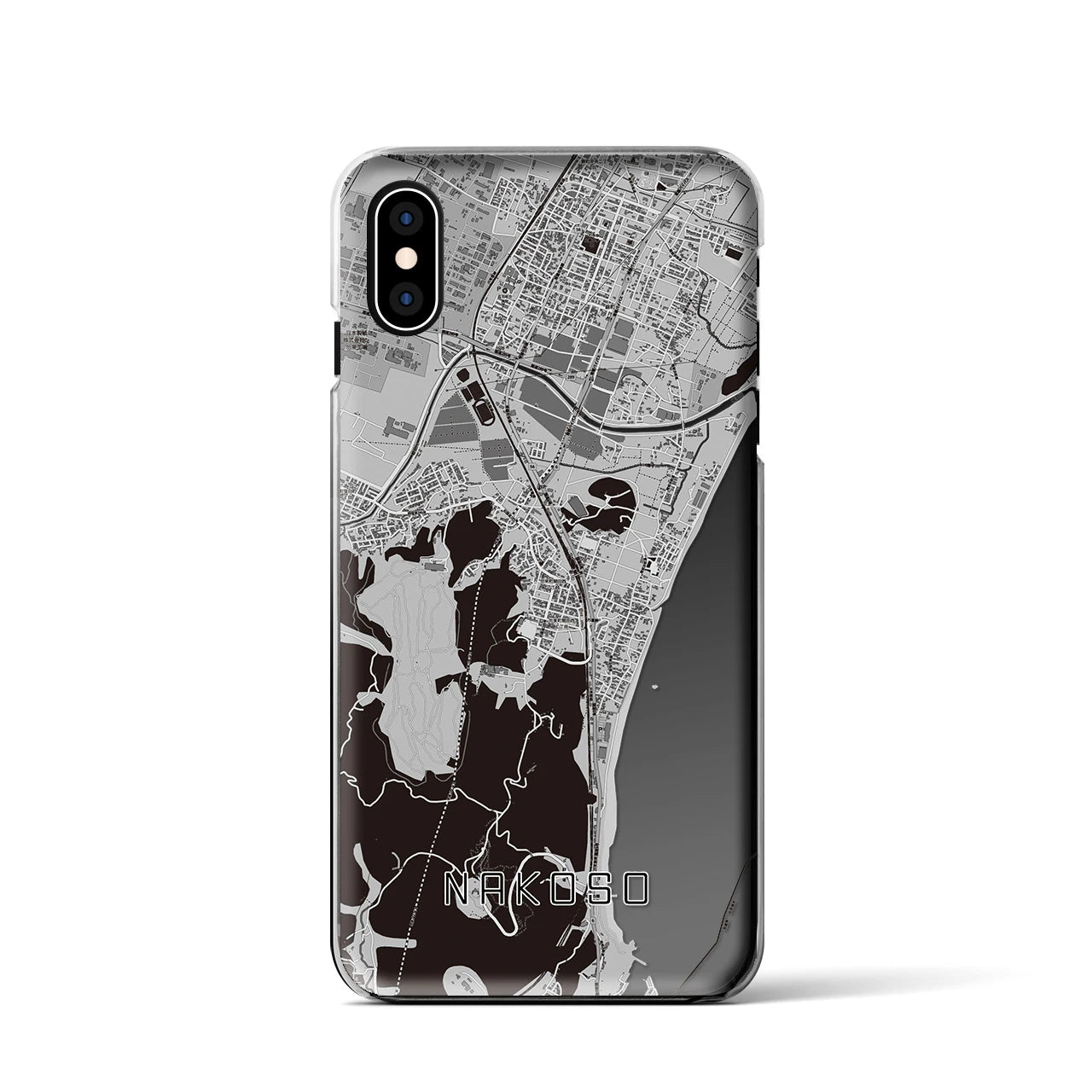 【勿来(福島県)】地図柄iPhoneケース(クリアタイプ)