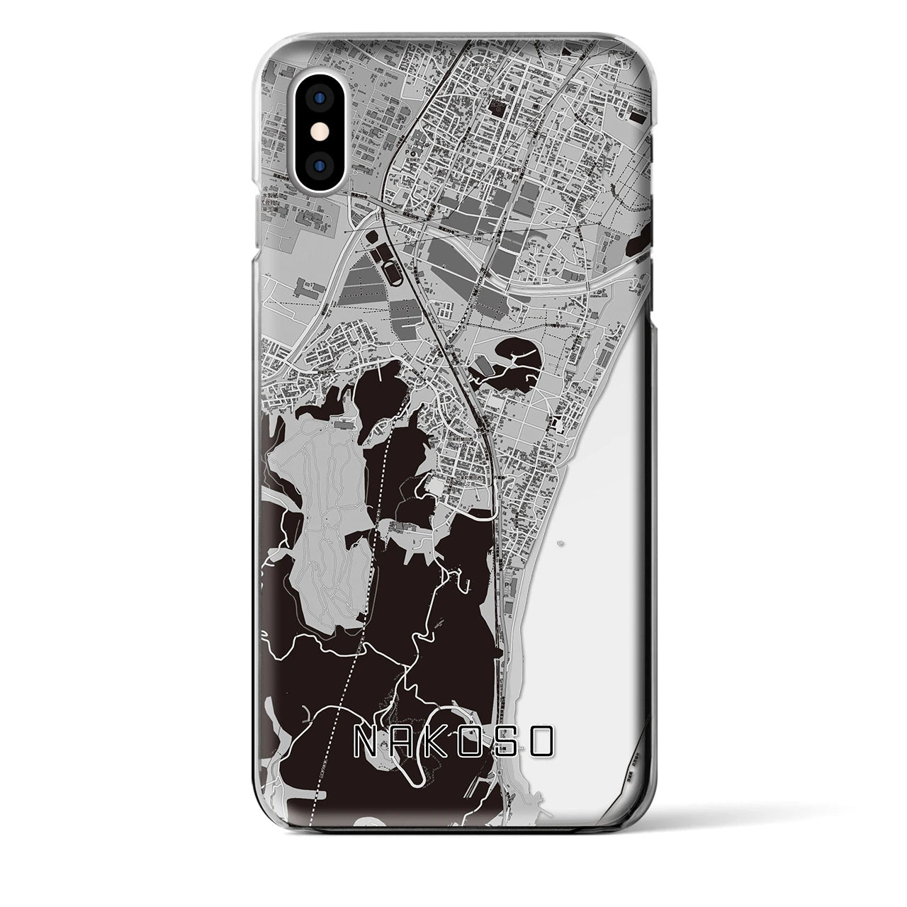 【勿来(福島県)】地図柄iPhoneケース(クリアタイプ)