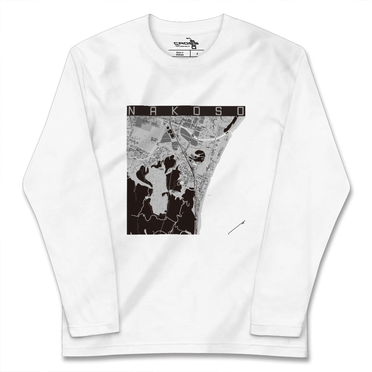 【勿来(福島県)】地図柄ロングスリーブTシャツ