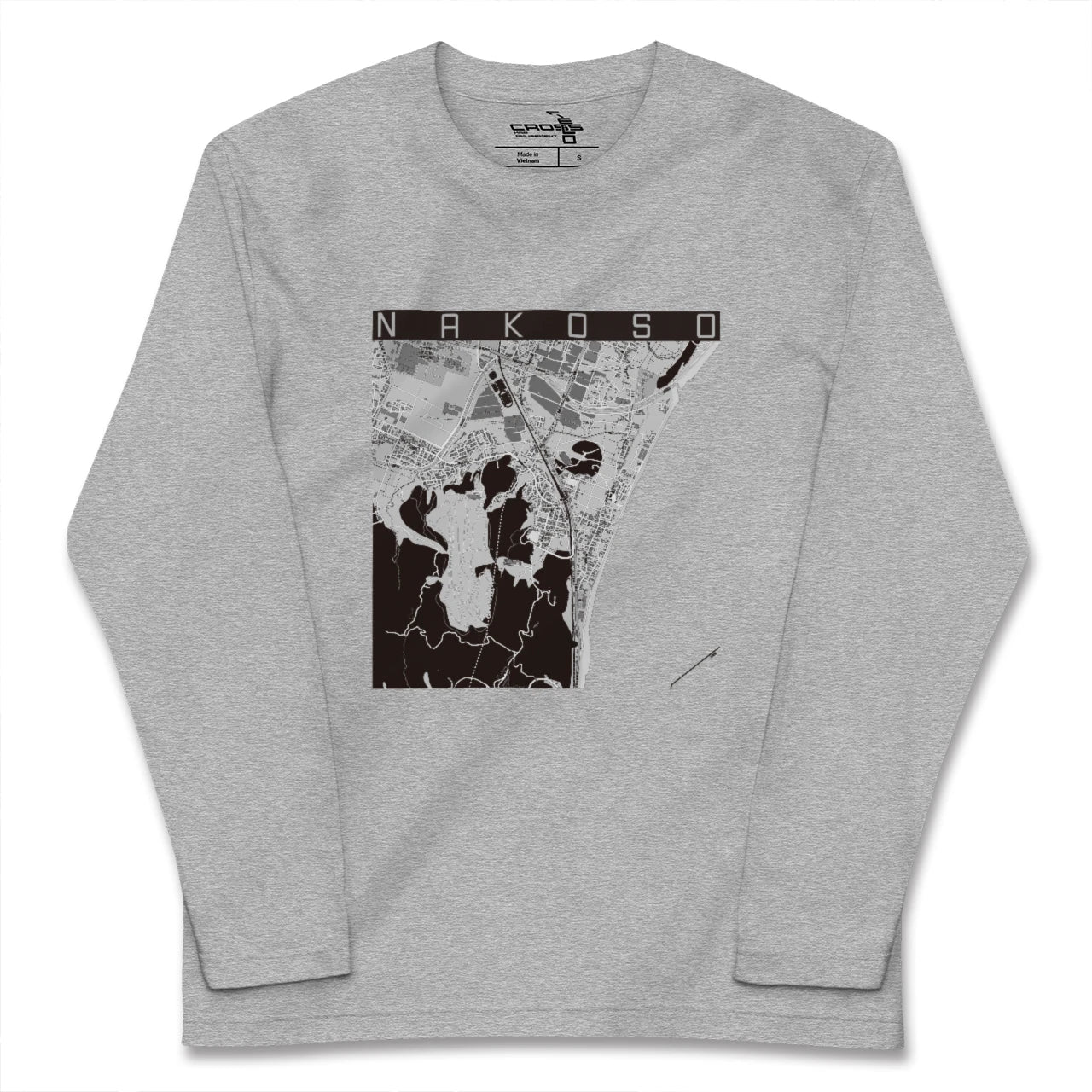 【勿来(福島県)】地図柄ロングスリーブTシャツ