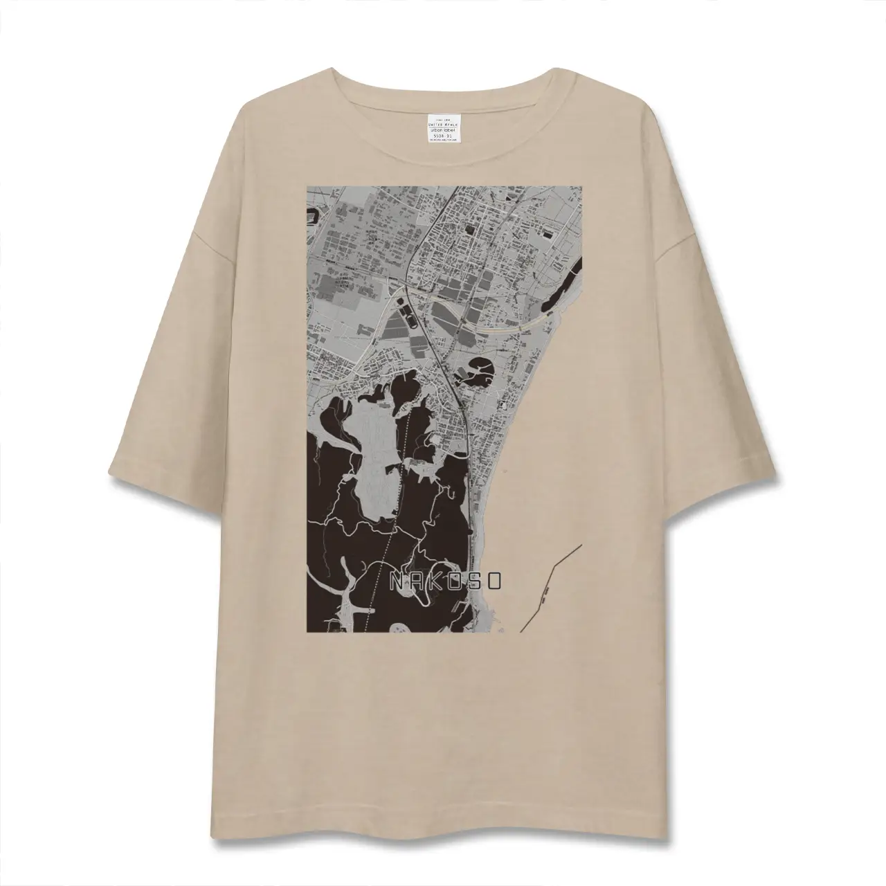 【勿来(福島県)】地図柄ビッグシルエットTシャツ