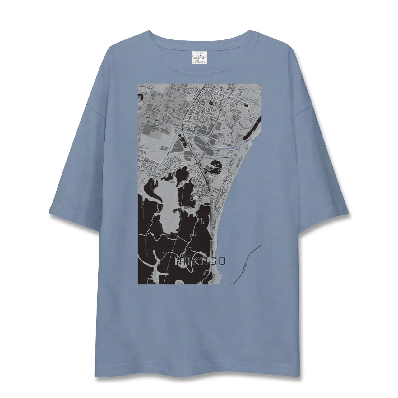 【勿来(福島県)】地図柄ビッグシルエットTシャツ