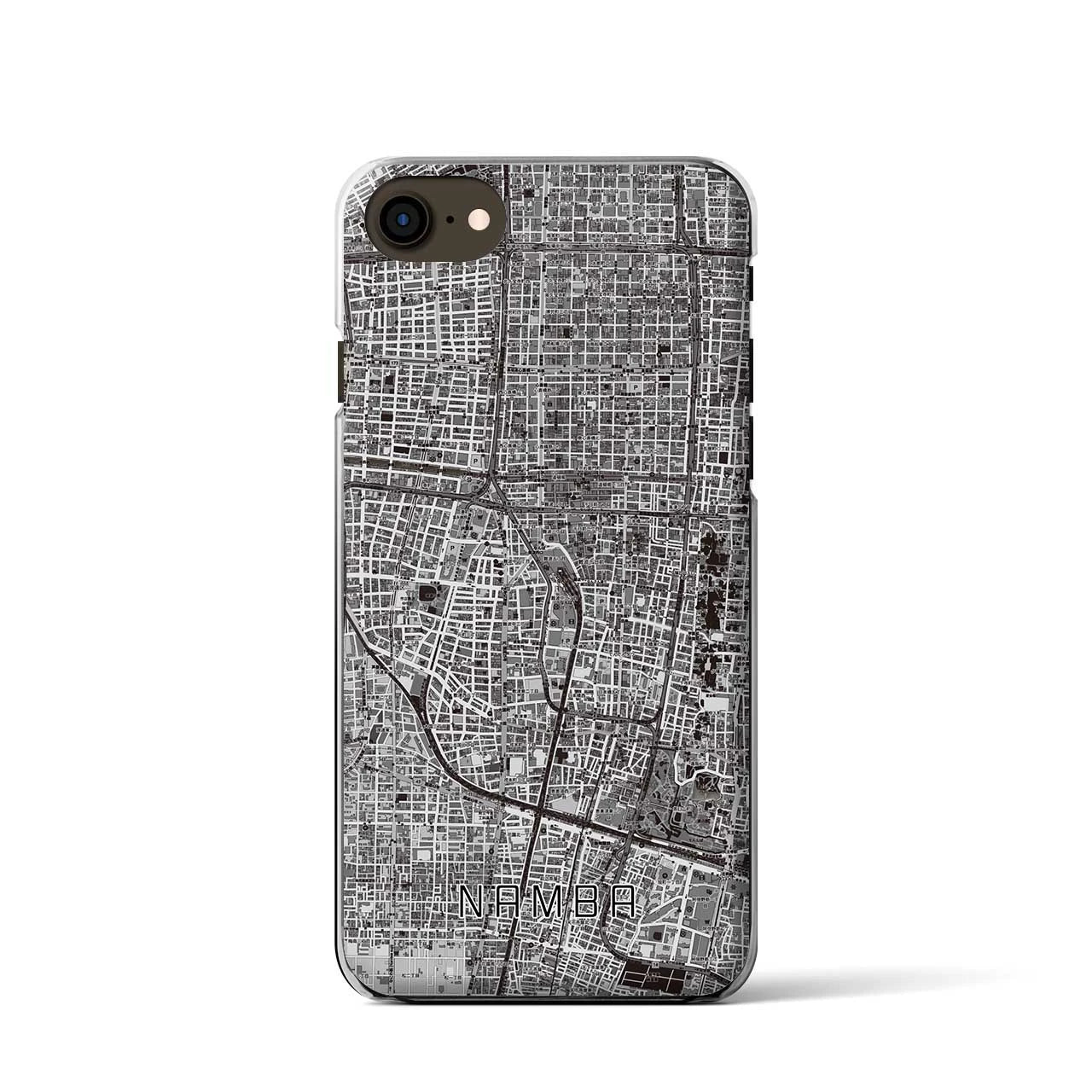 【難波(大阪府)】地図柄iPhoneケース(クリアタイプ)