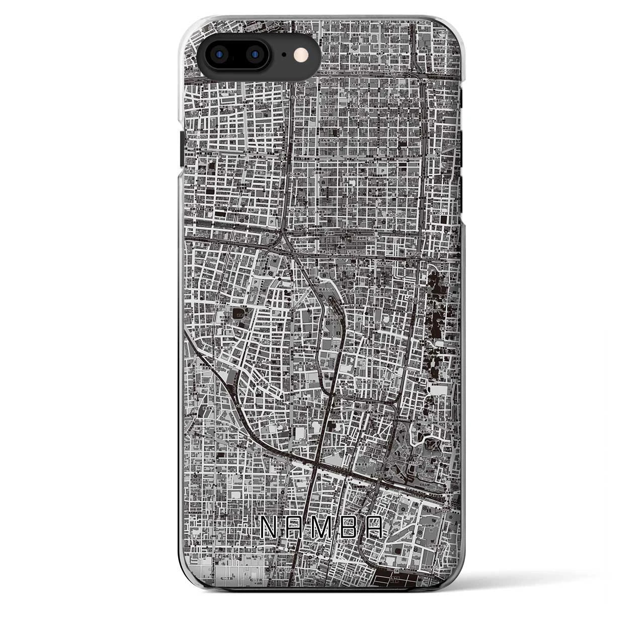 【難波(大阪府)】地図柄iPhoneケース(クリアタイプ)