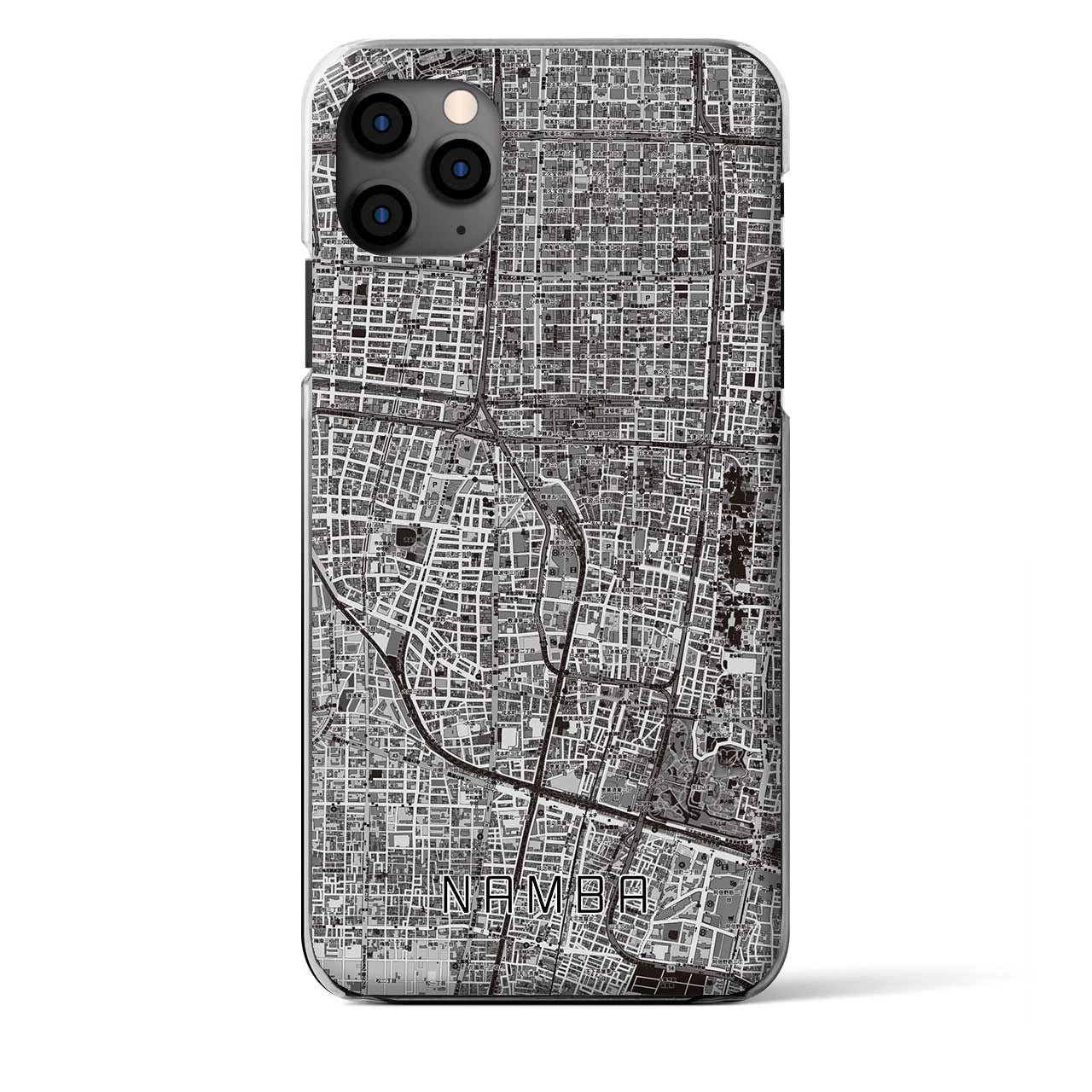 【難波(大阪府)】地図柄iPhoneケース(クリアタイプ)