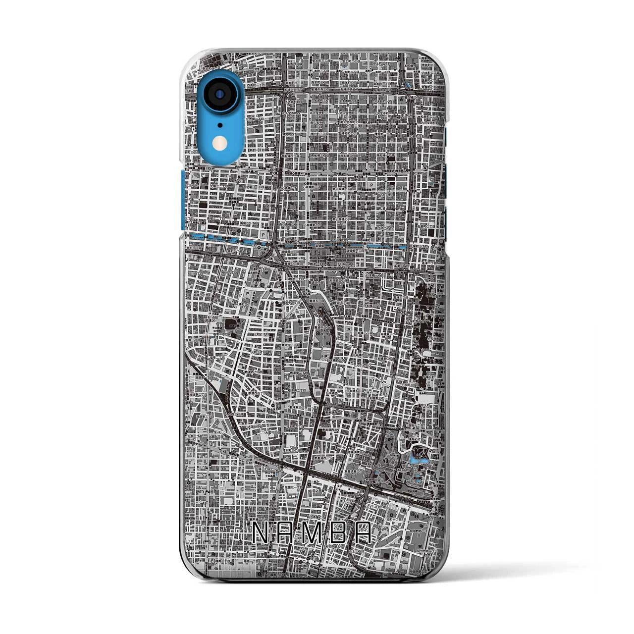 【難波(大阪府)】地図柄iPhoneケース(クリアタイプ)