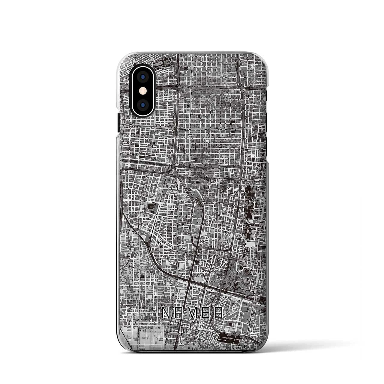 【難波(大阪府)】地図柄iPhoneケース(クリアタイプ)