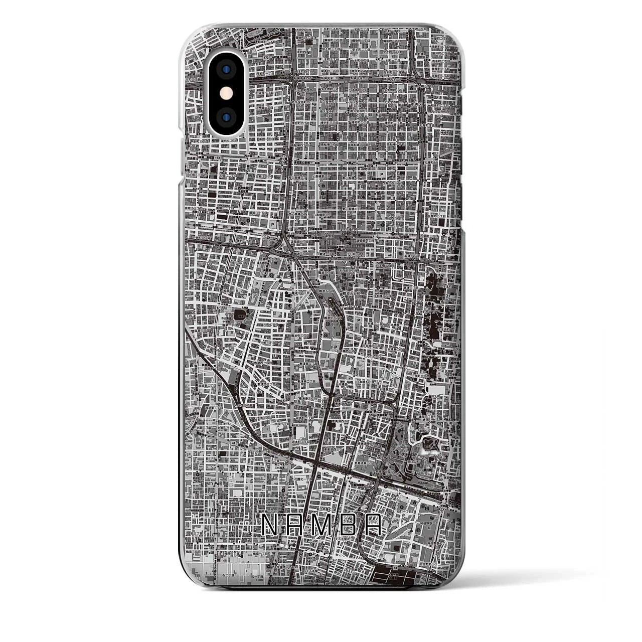 【難波(大阪府)】地図柄iPhoneケース(クリアタイプ)