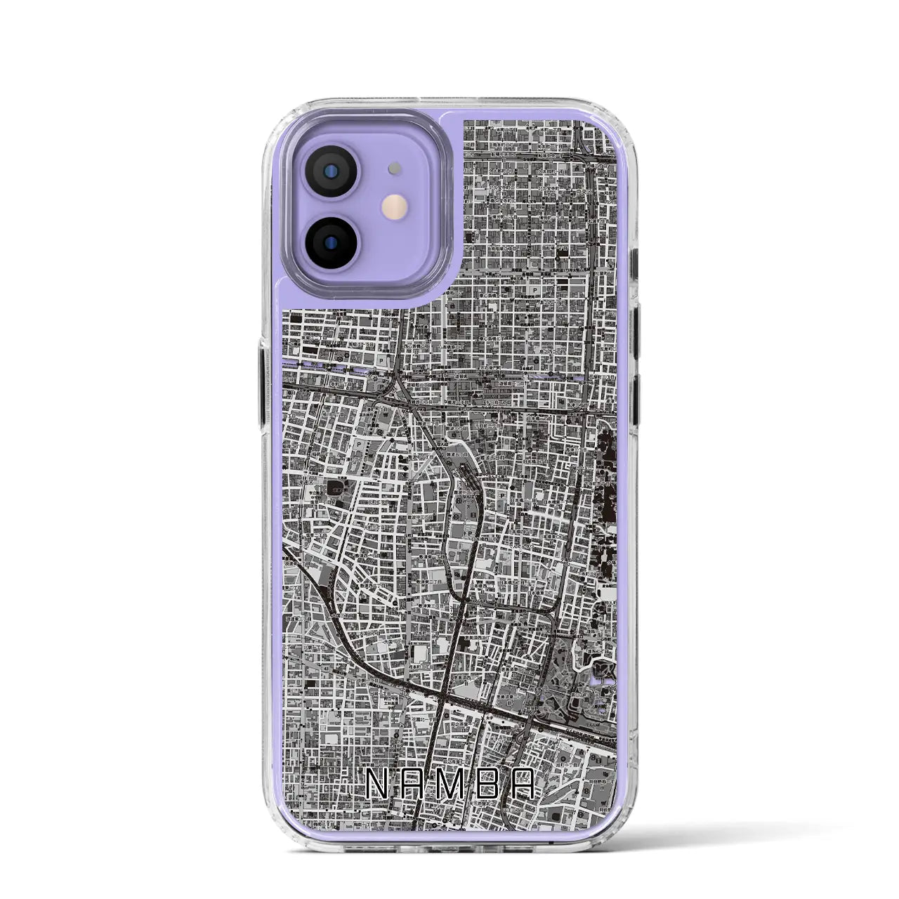 【難波(大阪府)】地図柄iPhoneケース(MagSafeタイプ)