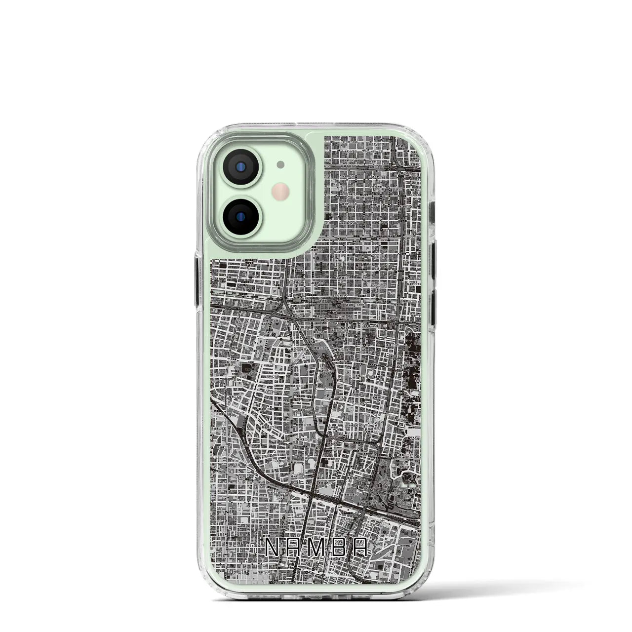 【難波(大阪府)】地図柄iPhoneケース(MagSafeタイプ)