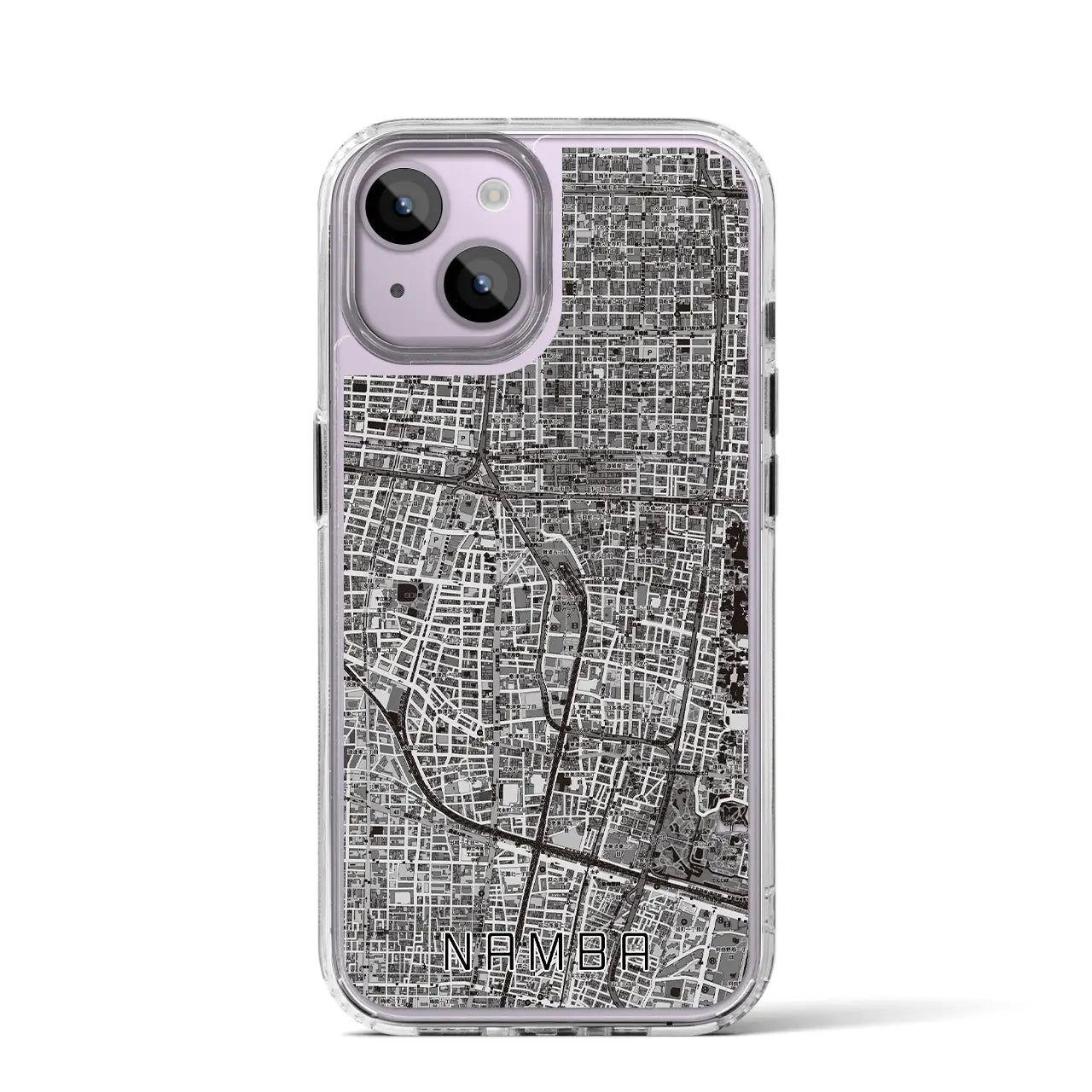 【難波(大阪府)】地図柄iPhoneケース(MagSafeタイプ)