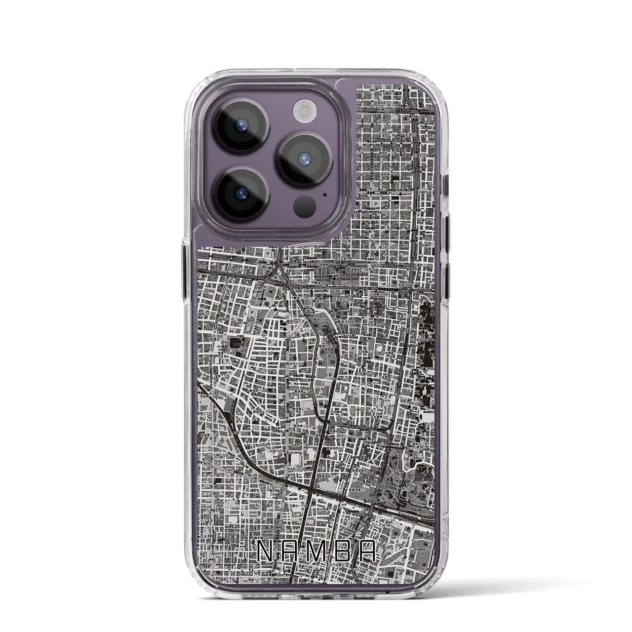 【難波(大阪府)】地図柄iPhoneケース(MagSafeタイプ)