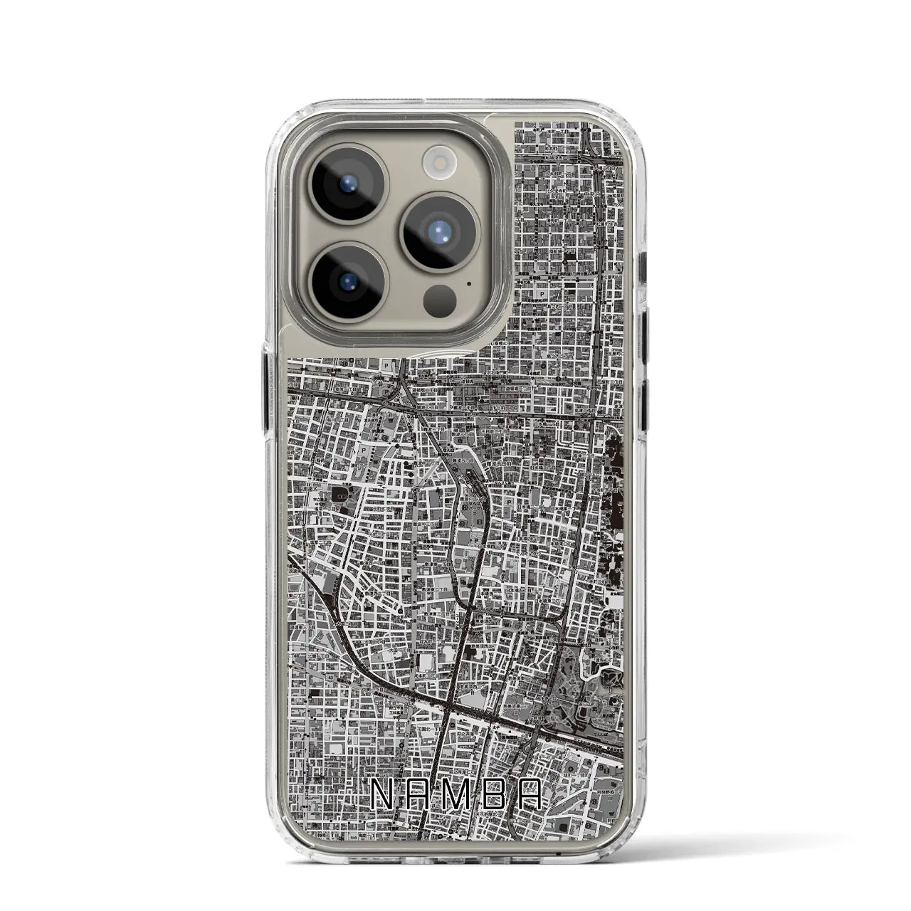 【難波(大阪府)】地図柄iPhoneケース(MagSafeタイプ)