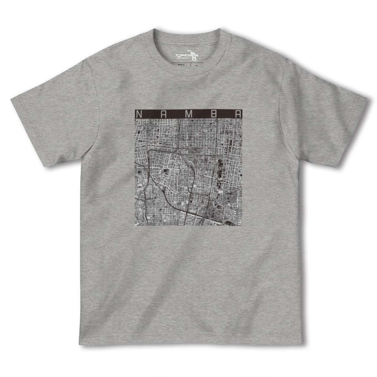 【難波(大阪府)】地図柄ヘビーウェイトTシャツ