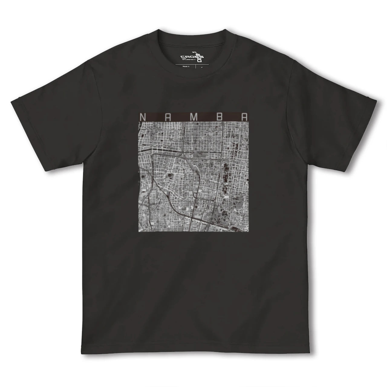 【難波(大阪府)】地図柄ヘビーウェイトTシャツ