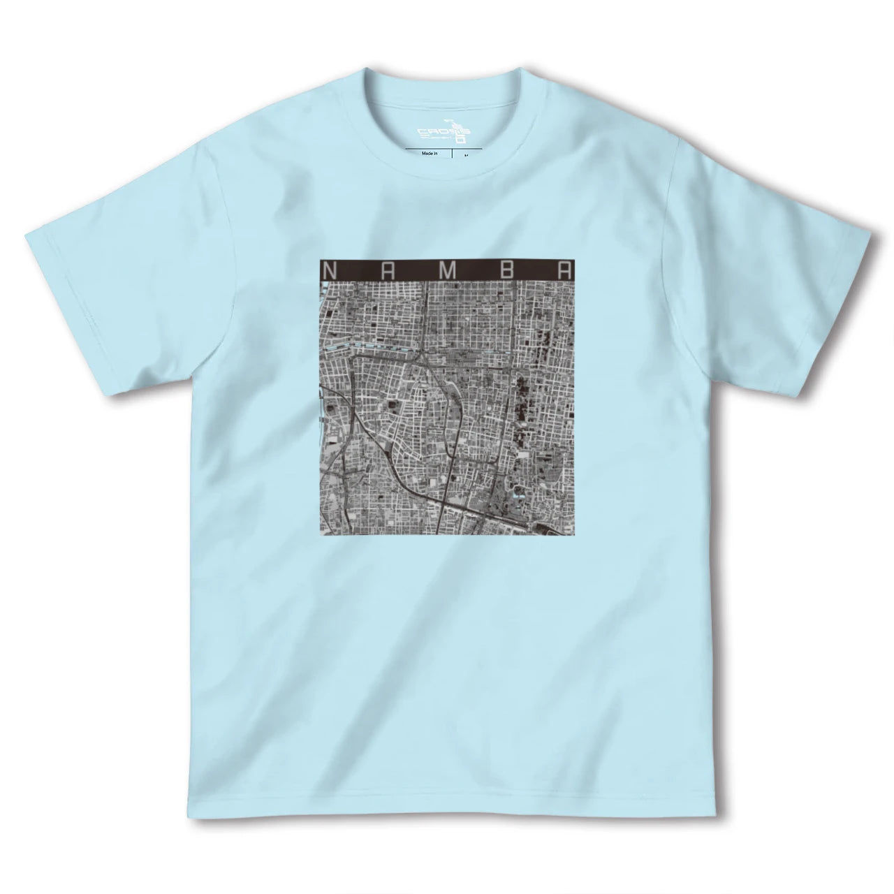 【難波(大阪府)】地図柄ヘビーウェイトTシャツ