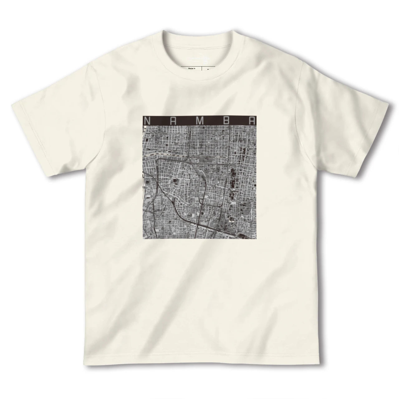 【難波(大阪府)】地図柄ヘビーウェイトTシャツ