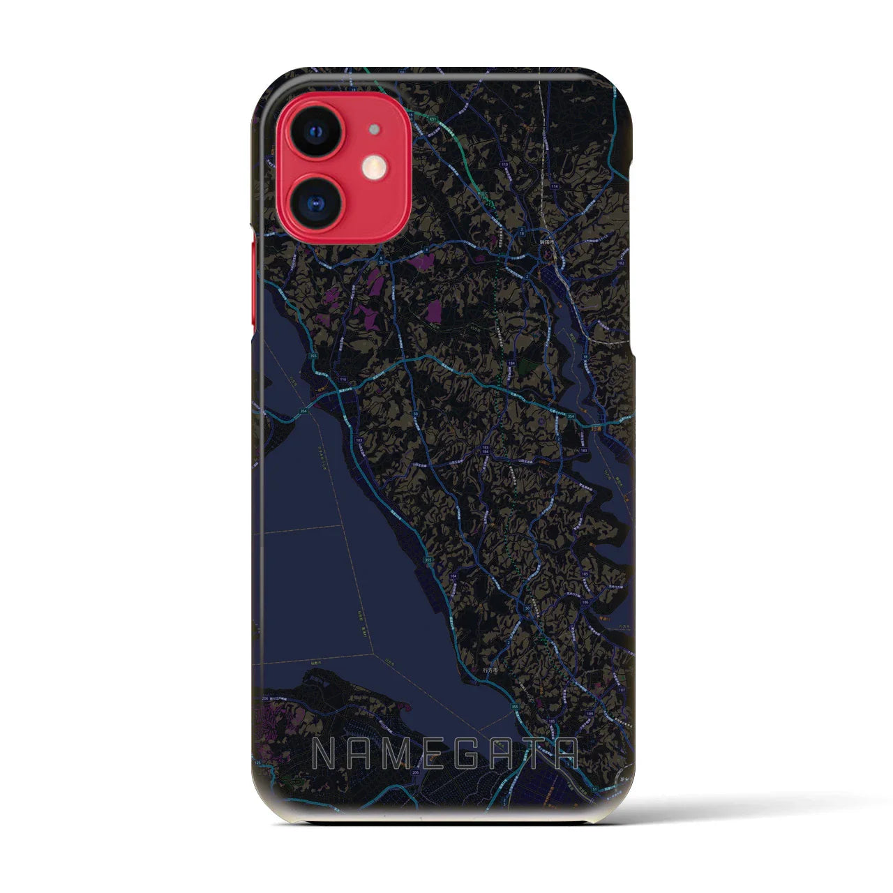 【行方(茨城県)】地図柄iPhoneケース(バックカバータイプ)