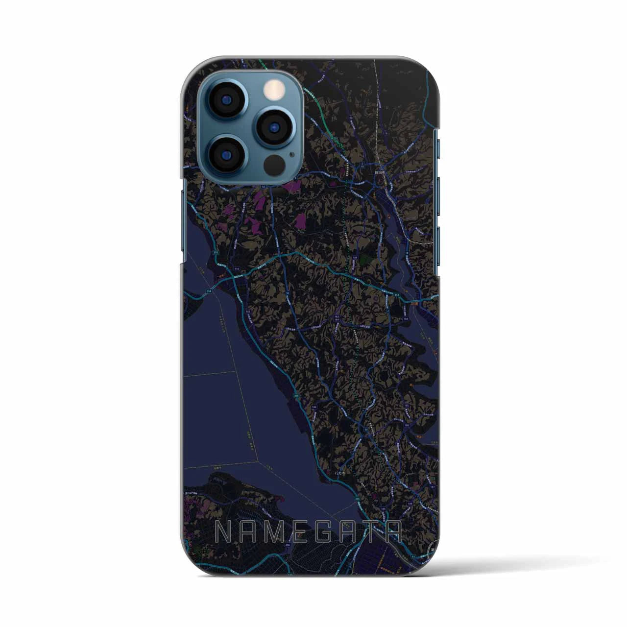【行方(茨城県)】地図柄iPhoneケース(バックカバータイプ)