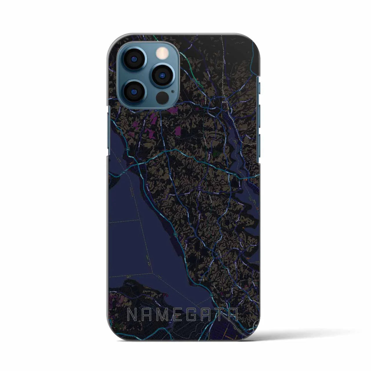 【行方(茨城県)】地図柄iPhoneケース(バックカバータイプ)