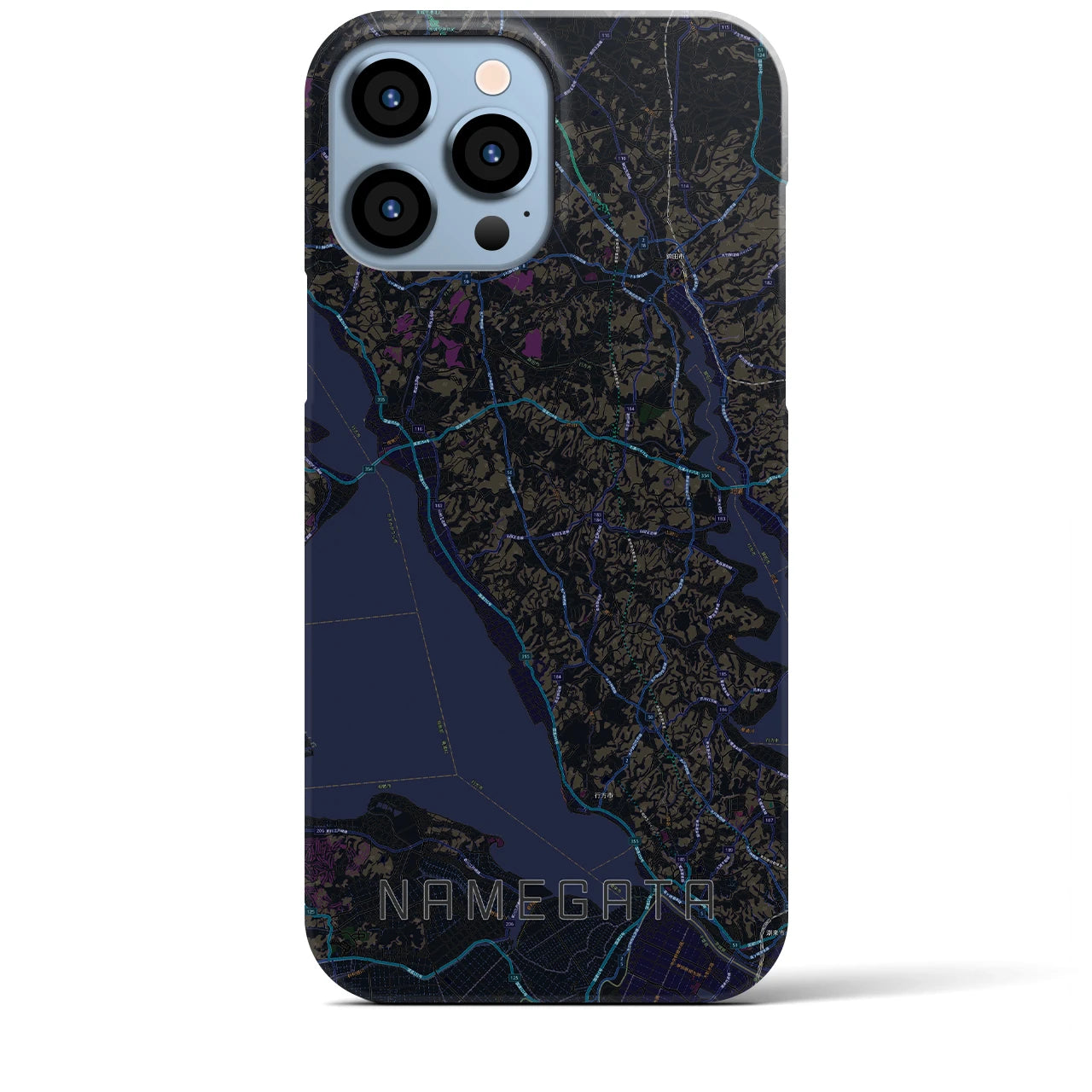 【行方(茨城県)】地図柄iPhoneケース(バックカバータイプ)