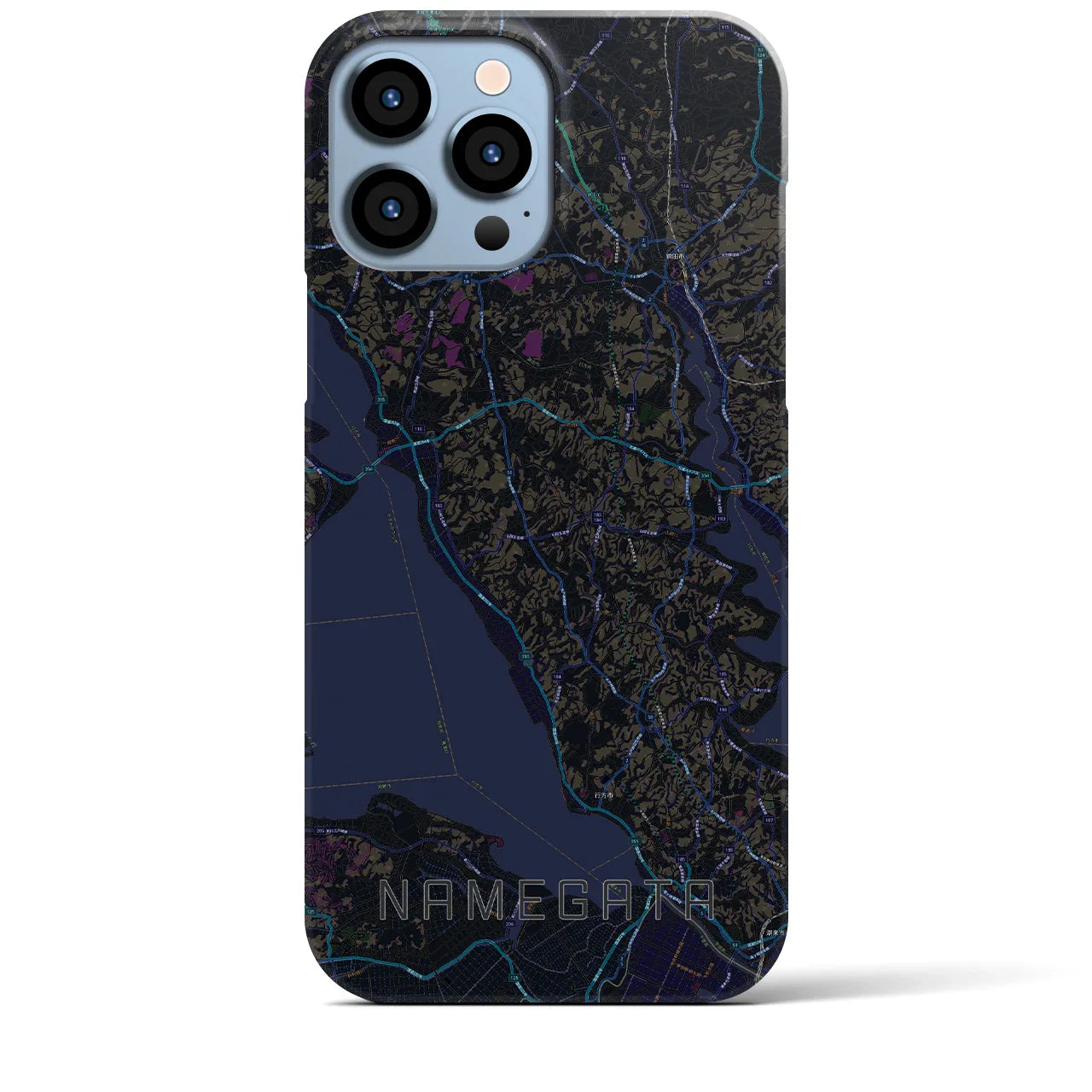 【行方(茨城県)】地図柄iPhoneケース(バックカバータイプ)