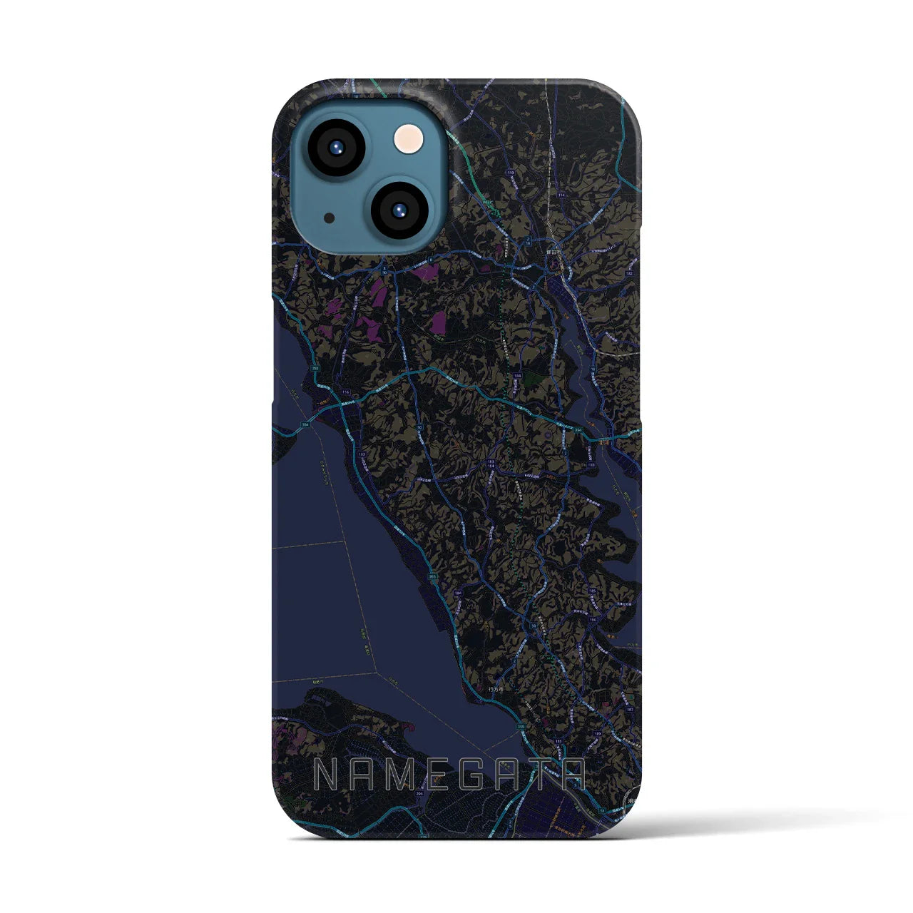 【行方(茨城県)】地図柄iPhoneケース(バックカバータイプ)