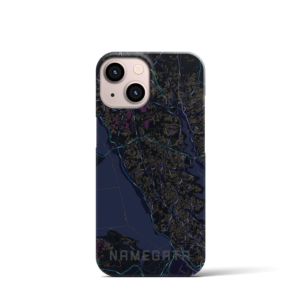 【行方(茨城県)】地図柄iPhoneケース(バックカバータイプ)