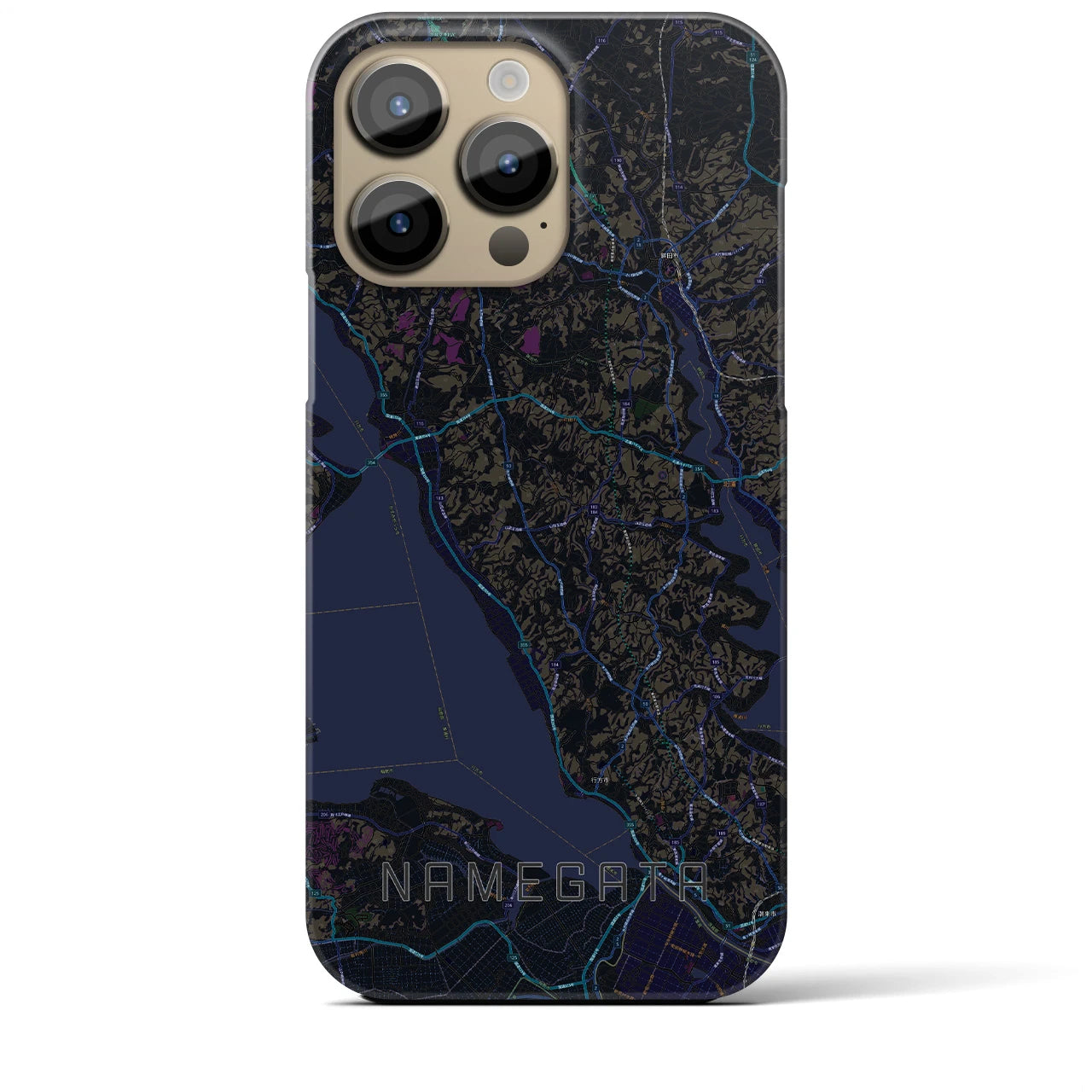 【行方(茨城県)】地図柄iPhoneケース(バックカバータイプ)