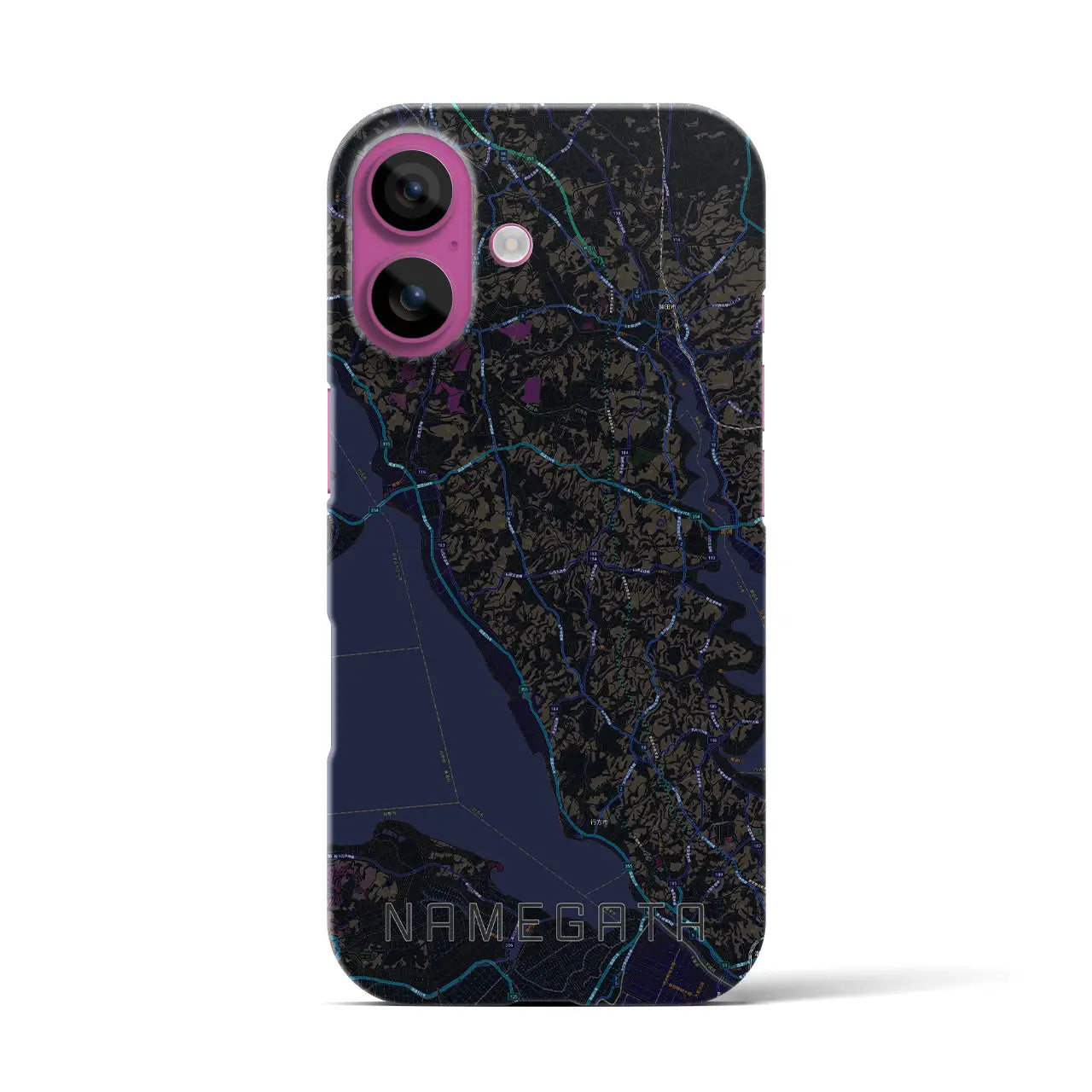 【行方(茨城県)】地図柄iPhoneケース(バックカバータイプ)
