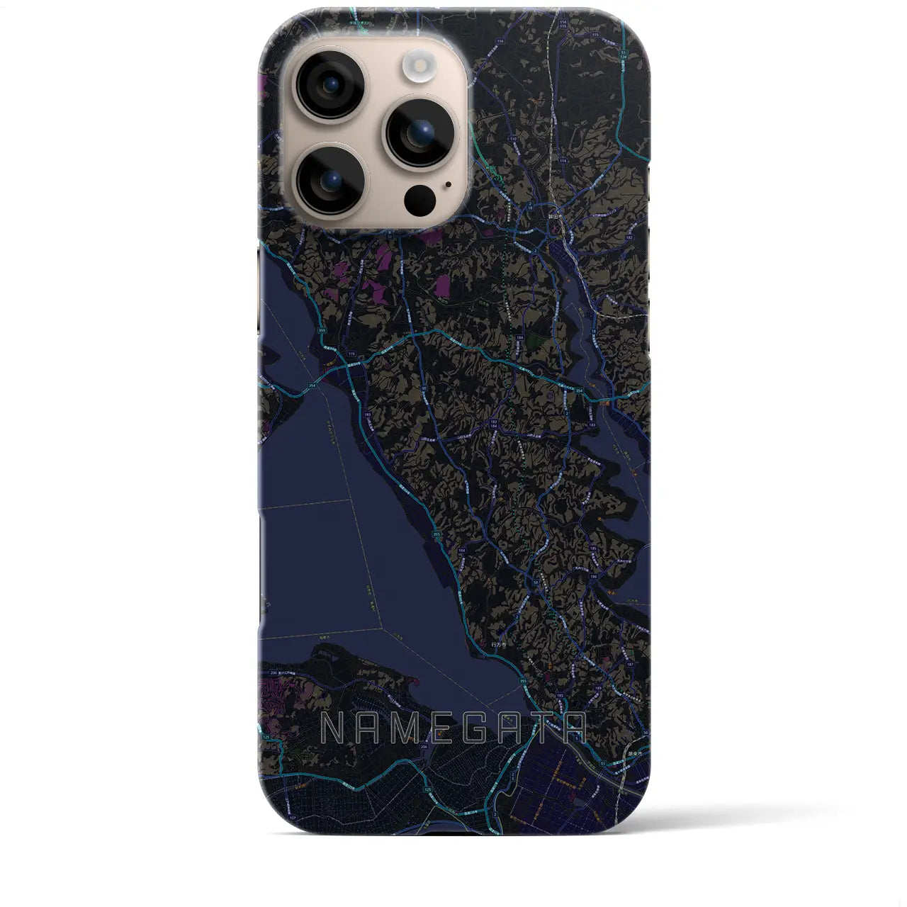 【行方(茨城県)】地図柄iPhoneケース(バックカバータイプ)