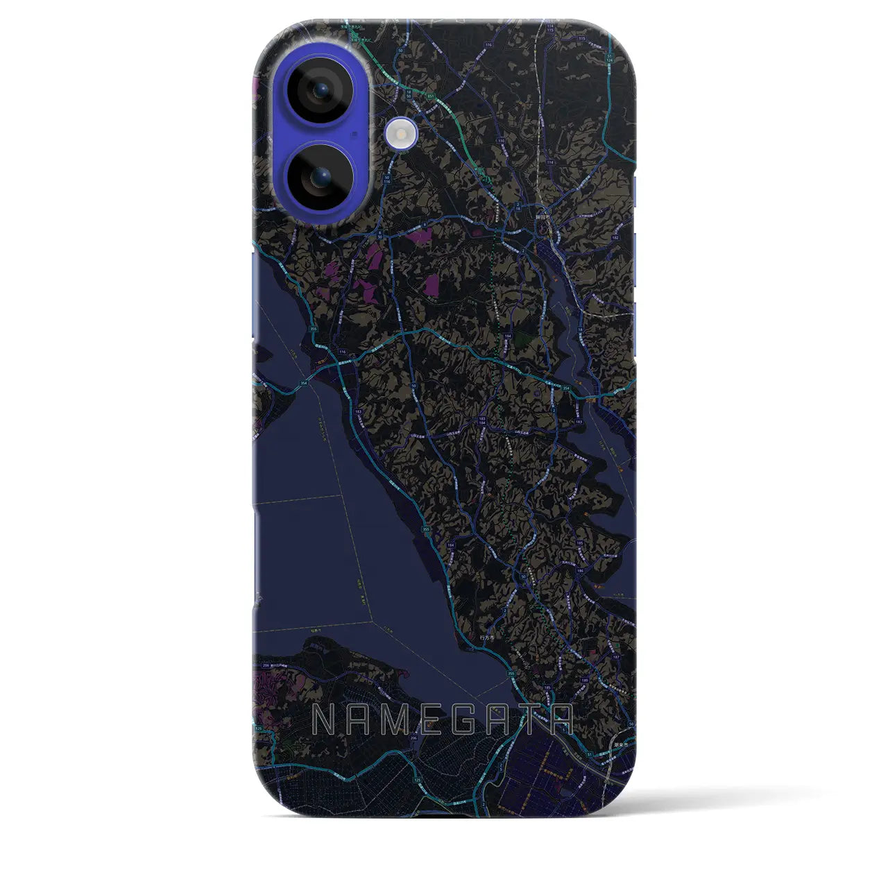 【行方(茨城県)】地図柄iPhoneケース(バックカバータイプ)