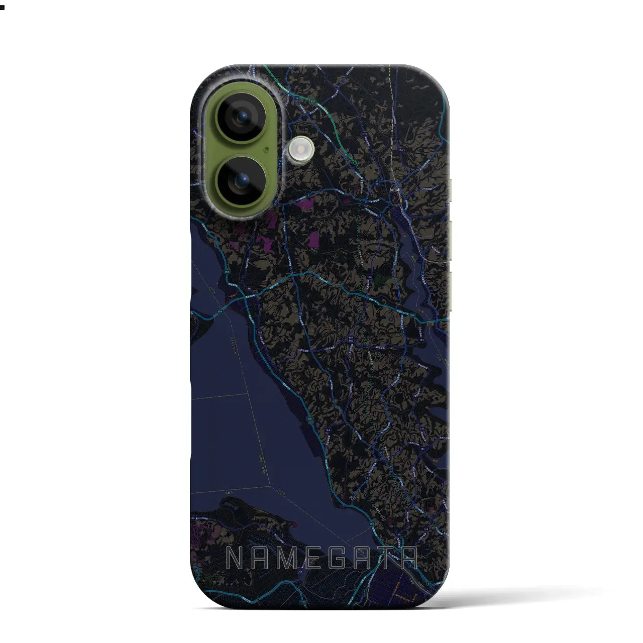 【行方(茨城県)】地図柄iPhoneケース(バックカバータイプ)