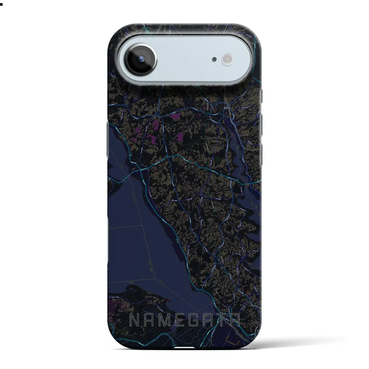 【行方(茨城県)】地図柄iPhoneケース(バックカバータイプ)
