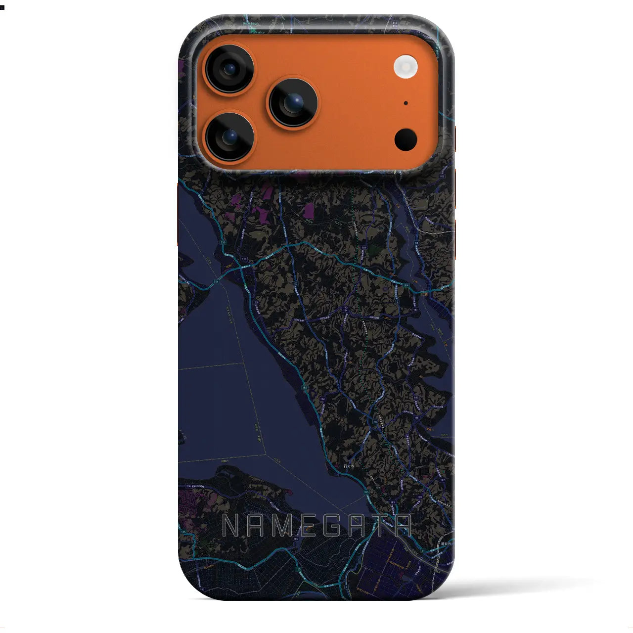 【行方(茨城県)】地図柄iPhoneケース(バックカバータイプ)
