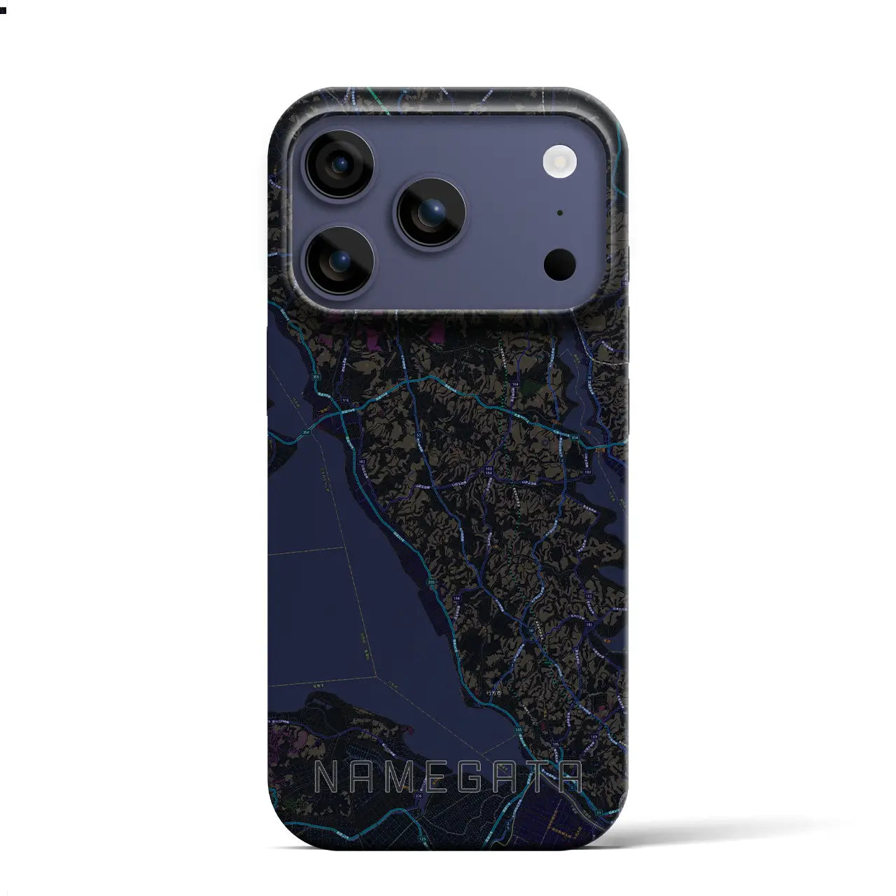 【行方(茨城県)】地図柄iPhoneケース(バックカバータイプ)